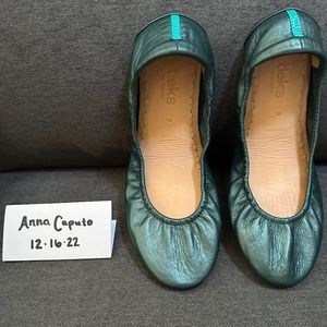 Tieks Tahitian Pearl size 8 EUC Green Metallic Teal Limited Edition